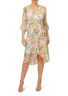Adrianna Papell Women's Floral Faux WRAP Dress