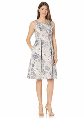 Adrianna Papell Women's Floral Jacquard FIT and Flare