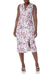 Adrianna Papell Women's Floral Knit Draped Dress