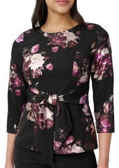 Adrianna Papell Women's Floral-Print 3/4-Sleeve Top