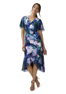 Adrianna Papell Women's Floral Print Button Dress