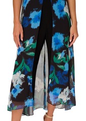 Adrianna Papell Women's Floral-Print Halter-Neck Jumpsuit - Black Multi