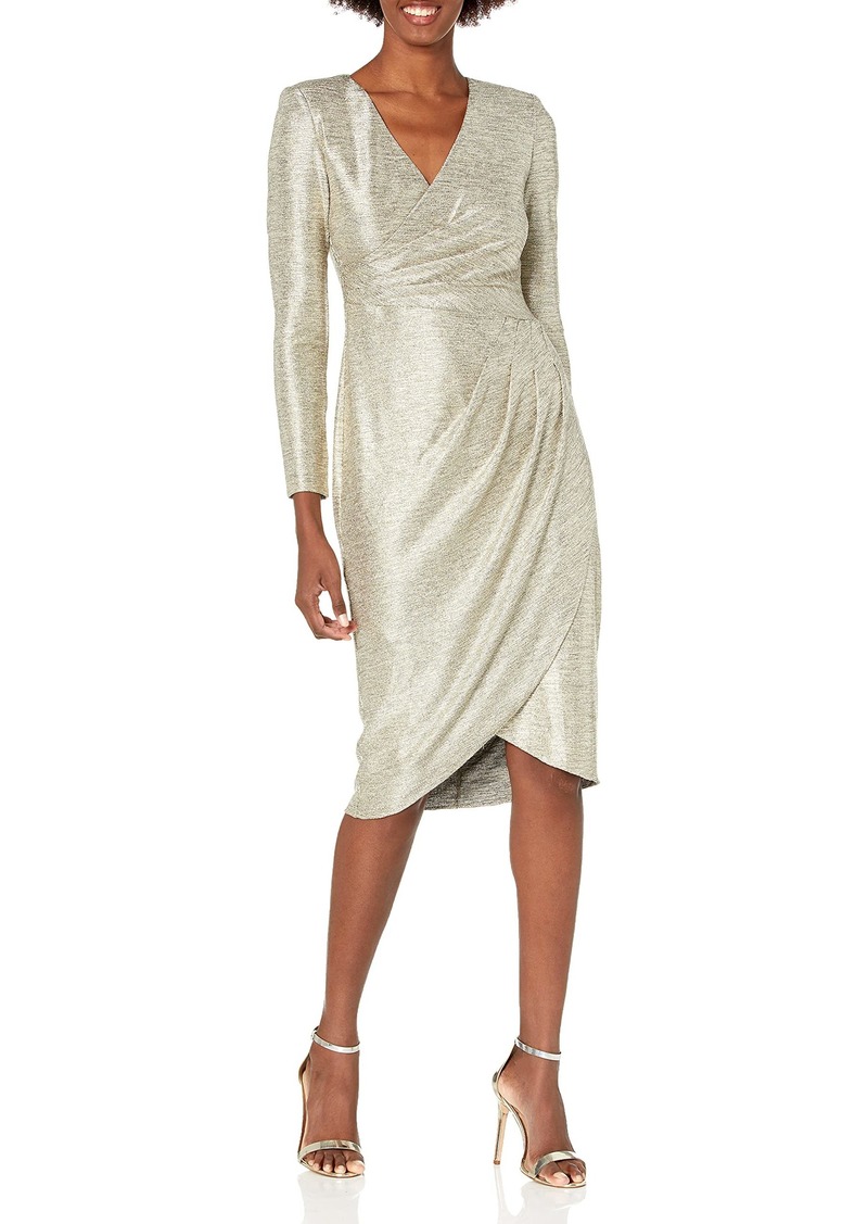 Adrianna Papell Women's Foiled Jersey Wrap Dress