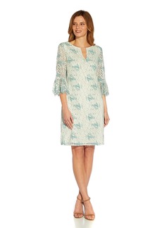 Adrianna Papell Women's LACE Bell Sleeve Shift