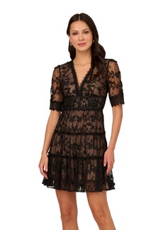 Adrianna Papell Women's Lace Embroidery Dress