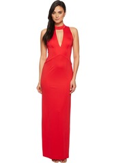 Adrianna Papell Women's Lola Jersey Long Dress red fire