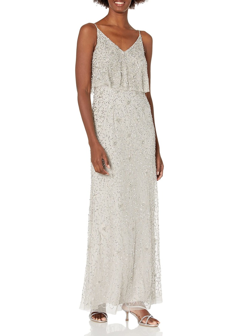 Adrianna Papell Women's Long Beaded Gown