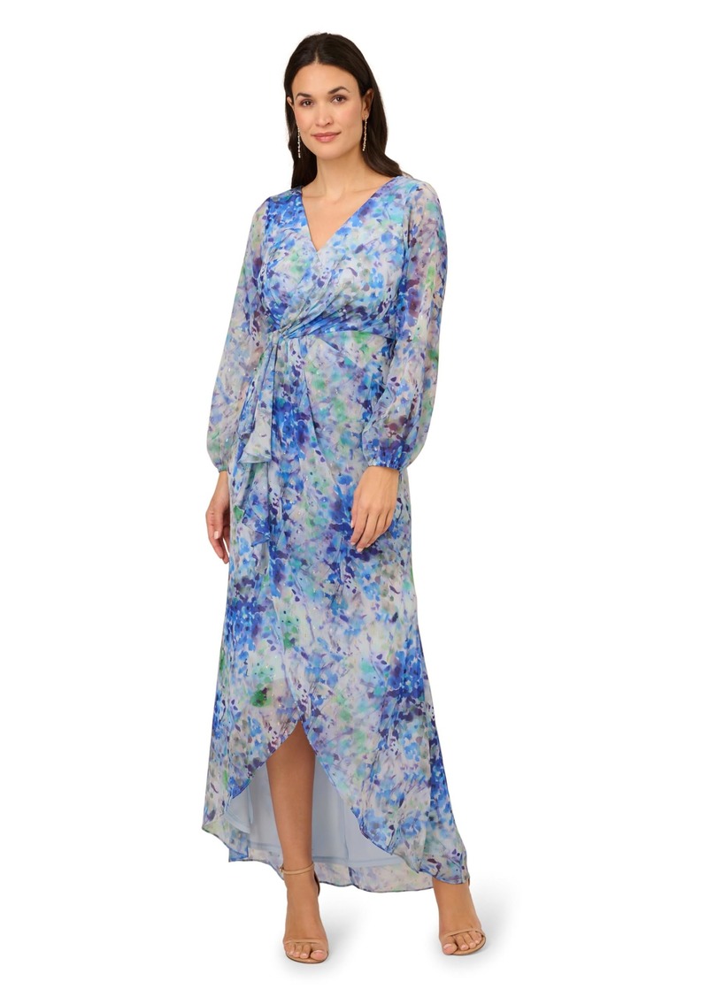 Adrianna Papell Women's Long Printed Gown