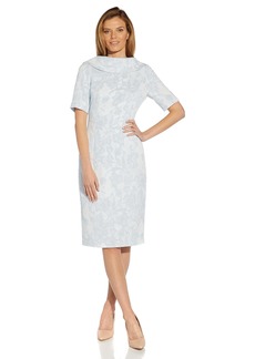 Adrianna Papell womens Matelasse Roll Neck Cocktail Dress   US