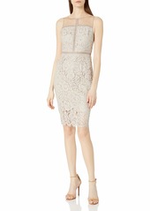 Adrianna Papell Women's Metallic Corded Lace Sheath Cocktail Dress