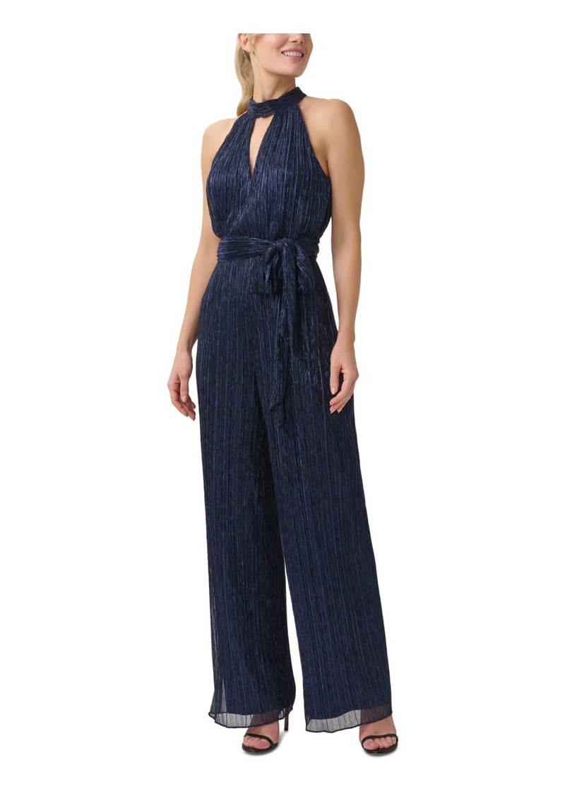 Adrianna Papell Women's Metallic Crinkle Jumpsuit