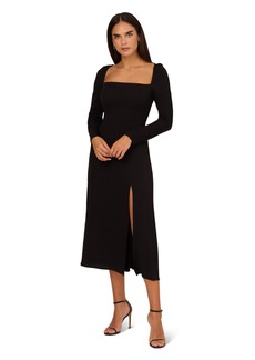 Adrianna Papell Women's Midi Light Crepe Dress