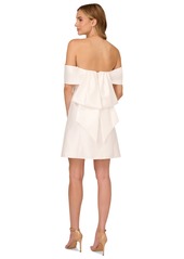 Adrianna Papell Women's Mikado Bow-Back Cocktail Dress - Ivory