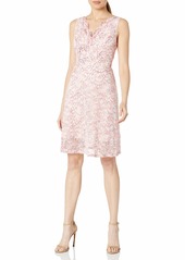 Adrianna Papell Women's Ombre Lace Fit & Flare Dress