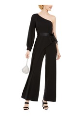 Adrianna Papell Women's ONE Shoulder Crepe Jumpsuit
