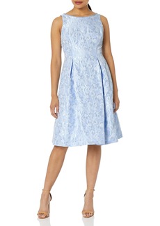 Adrianna Papell Women's Pearl Trimmed Jacquard Dress