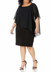 Adrianna Papell Women's Plus-Size Chiffon-Overlay Dress  14W