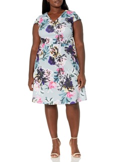 Adrianna Papell Women's Plus Size Mystic Floral FIT and Flare