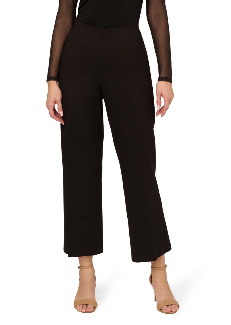 Adrianna Papell Women's Ponte Knit Pull On Pant with Kick Flare Hem