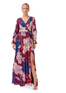 Adrianna Papell Women's Printed Chiffon Gown dresses