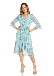 Adrianna Papell Women's Printed Chiffon Short Dress