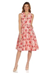 Adrianna Papell Women's Printed Faille FIT and Flare