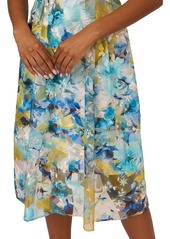 Adrianna Papell Women's Printed Fit & Flare Dress - Blue Ivory