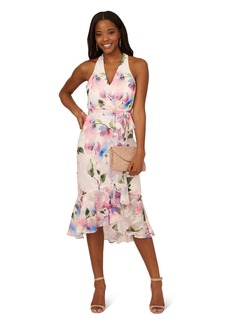 Adrianna Papell Women's Printed High-Low Dress