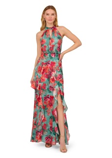 Adrianna Papell Womens Printed Mermaid Special Occasion Dress   US