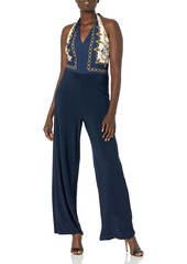 Adrianna Papell Women's Scarf Printed Jumpsuit