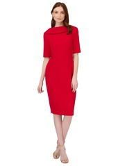 Adrianna Papell Women's Short-Sleeve Sheath Dress - Red