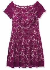 Adrianna Papell Women's Size Plus Lace Midi Fit and Flare  18W