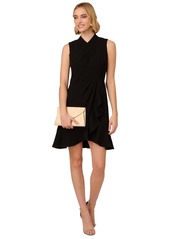 Adrianna Papell Women's Sleeveless Chiffon Dress - Black
