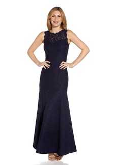 Adrianna Papell Women's Sleeveless LACE Trumpet Gown
