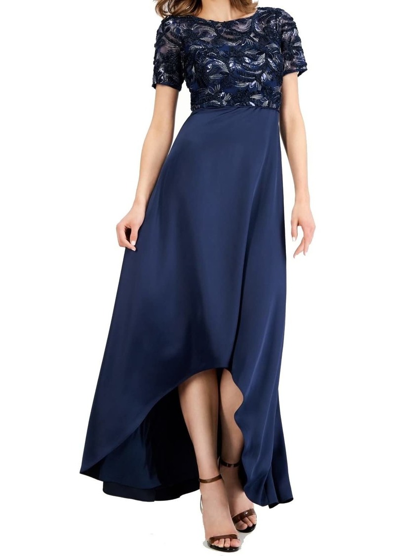 Adrianna Papell Women's Plus Size Soutache Long Dress