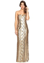 Adrianna Papell Women's Strapless Cable Sequin Gown