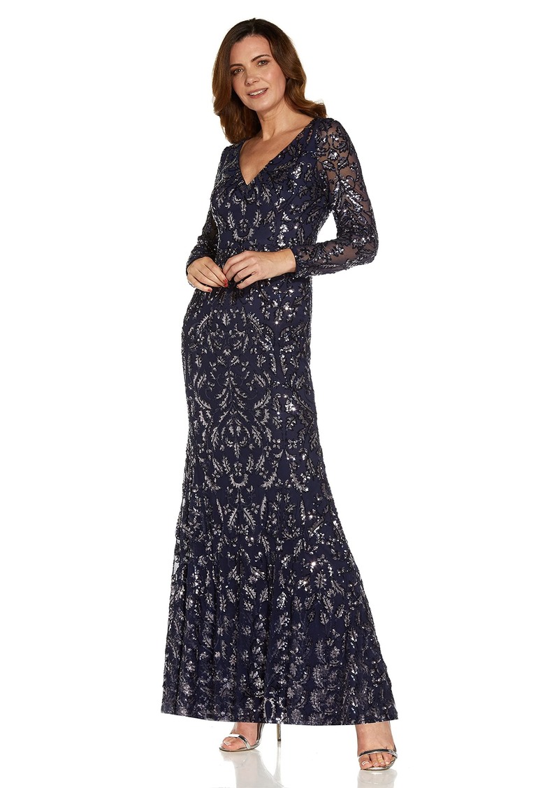 Adrianna Papell Women's Stretch Sequin Gown