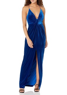 Adrianna Papell Aidan by Aidan Mattox Women's V-Neck Tie Front Gown