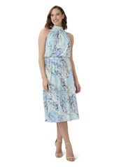 Adrianna Papell Women's Watercolor Floral MIDI Dress
