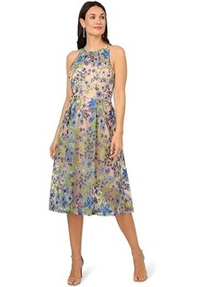 Adrianna Papell Embroidered Fit and Flare