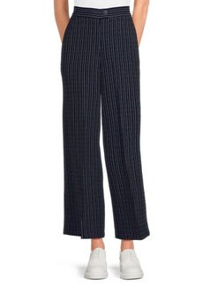 Adrianna Papell Pinstriped Wide Leg Pants