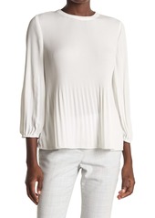 Adrianna Papell Pleated Georgette Crepe Blouse