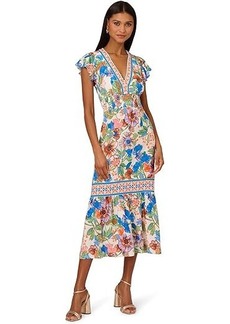 Adrianna Papell Printed Midi Dress