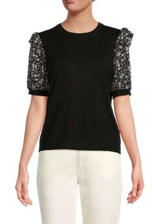 Adrianna Papell Printed Sleeve Top