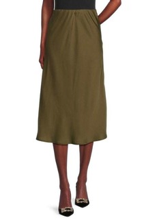 Adrianna Papell Satin A-Line Skirt