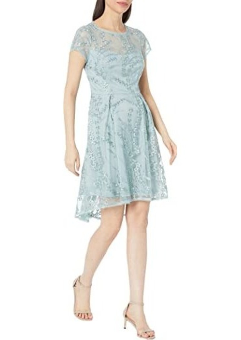 Adrianna Papell Sequin Embroidered Cocktail Dress