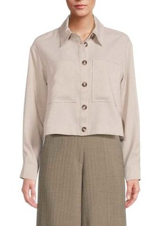 Adrianna Papell Solid Shirt Jacket