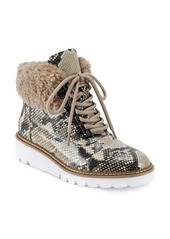 Aerosoles Alden Cuffed Lace-Up Bootie in Natural Snake Print Leather at Nordstrom