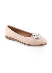 Aerosoles Big Bet Pebbled Flat - Wide Width Available in Cipria Patent Pu at Nordstrom Rack