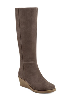 Aerosoles Brenna Knee High Wedge Boot in Taupe Faux Suede at Nordstrom Rack